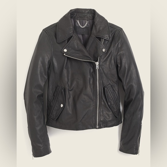 J.Crew Collection Leather Jacket - Picture 3 of 10